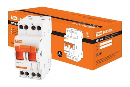 TDM ELECTRIC SQ0224-0010 Модульный переключатель "I-0-II" 2-пол.  6А МП-63 TDM